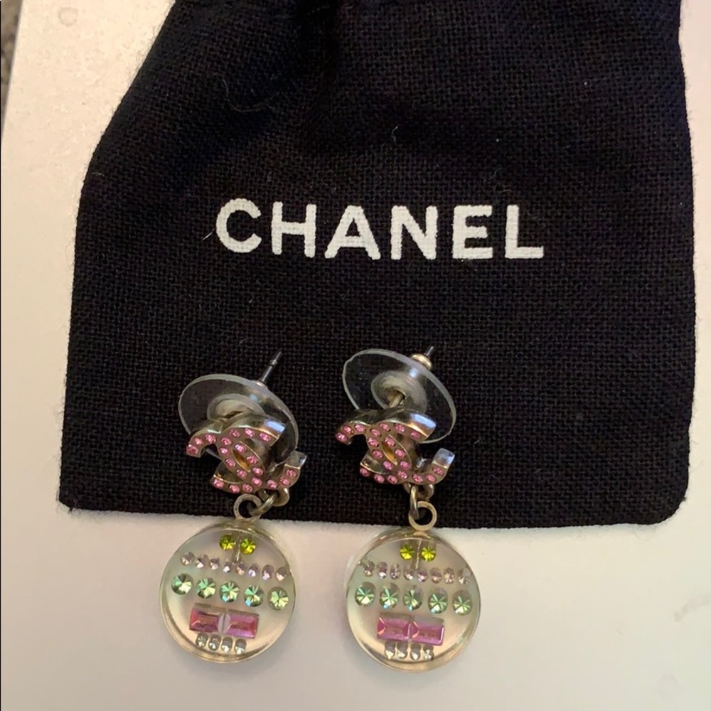Chanel CC Logo Earrings